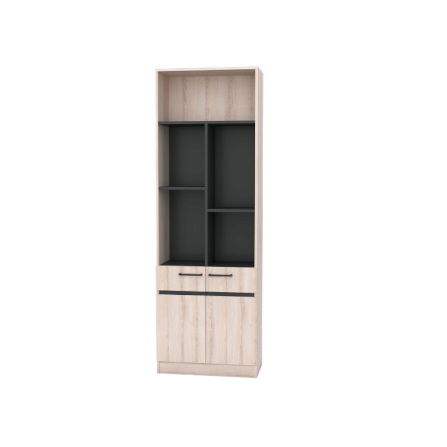ตู้โชว์อเนกประสงค์ WISDOM DESIGN FURNITURE รุ่น CB-623 60 ซม. สีโซลิค/กราไฟท์_1